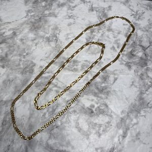 Lot Of 2 Vintage Monet Gold Tone Box Chain Necklaces Choker